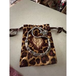 Brighton Silver Plate Tribeca Rectangular Bar Link Collar Choker Necklace 19"